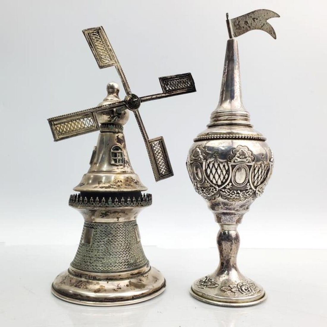 2 Judaica Sterling Silver Besamim Spice Boxes (1 of 7)