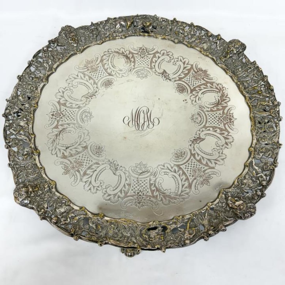 Monumental Antique Silver Plated Centerpiece (1 of 8)