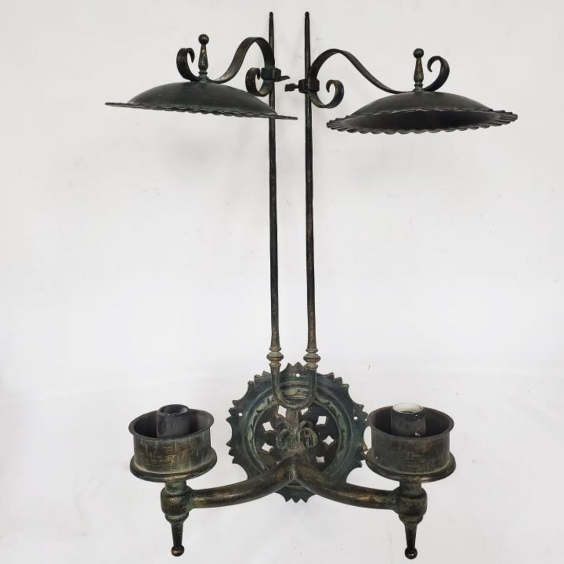 Large Antique Bronze Adjustable Wall Sconce (1 of 4)