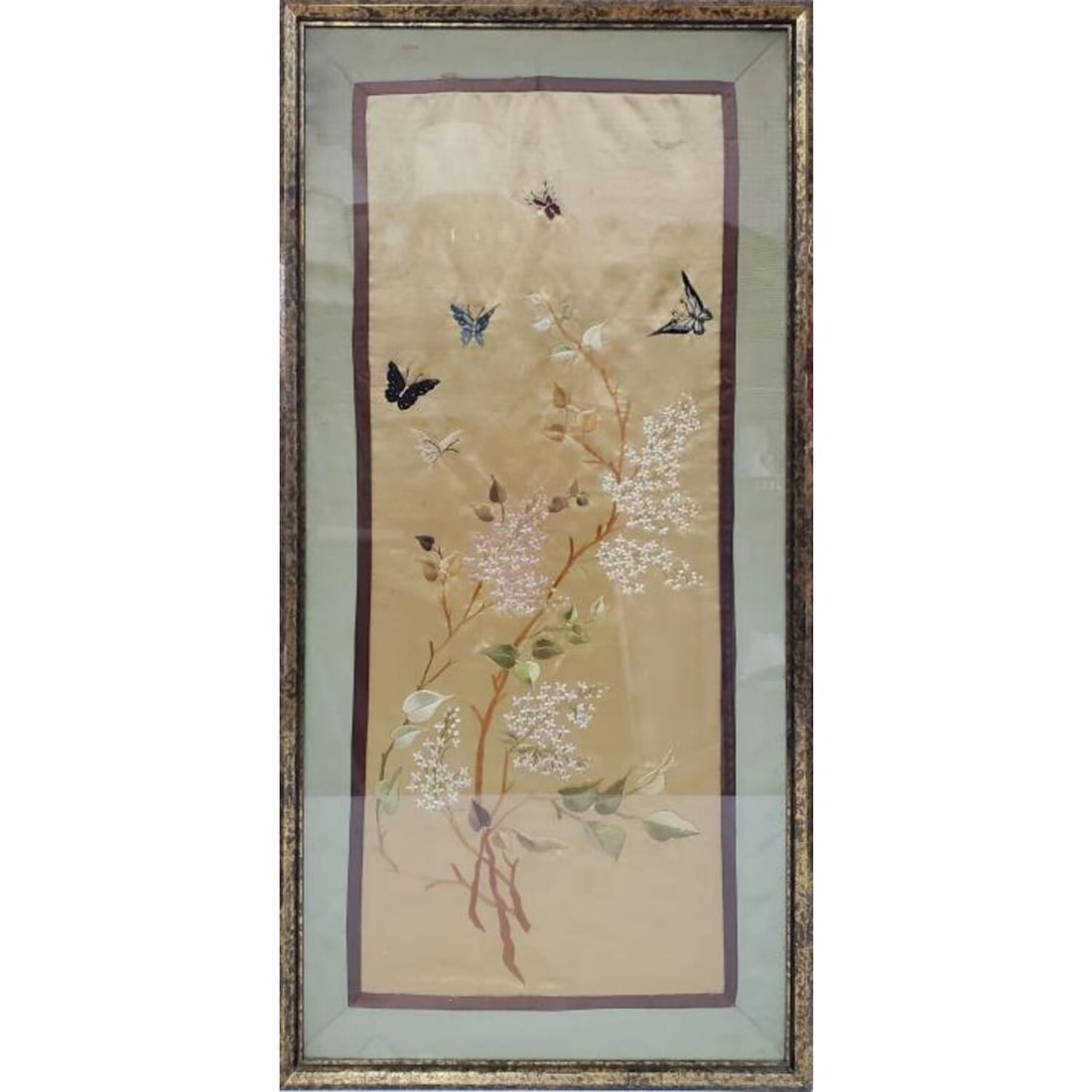 Early Chinese Silk Textile, Framed (1 of 4)