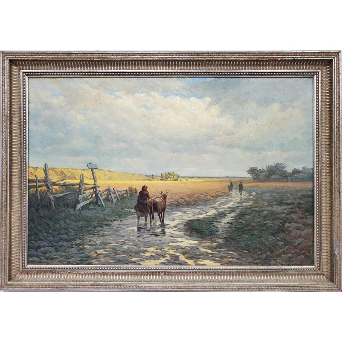 Old Russian Signed Painting Oil on Canvas (1 of 6)