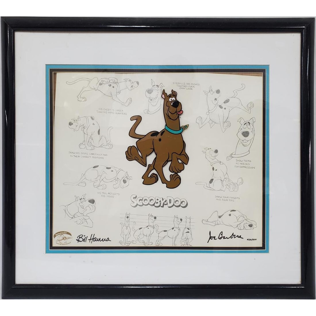 Original Vintage Signed Hana Barbera Sericel (1 of 5)