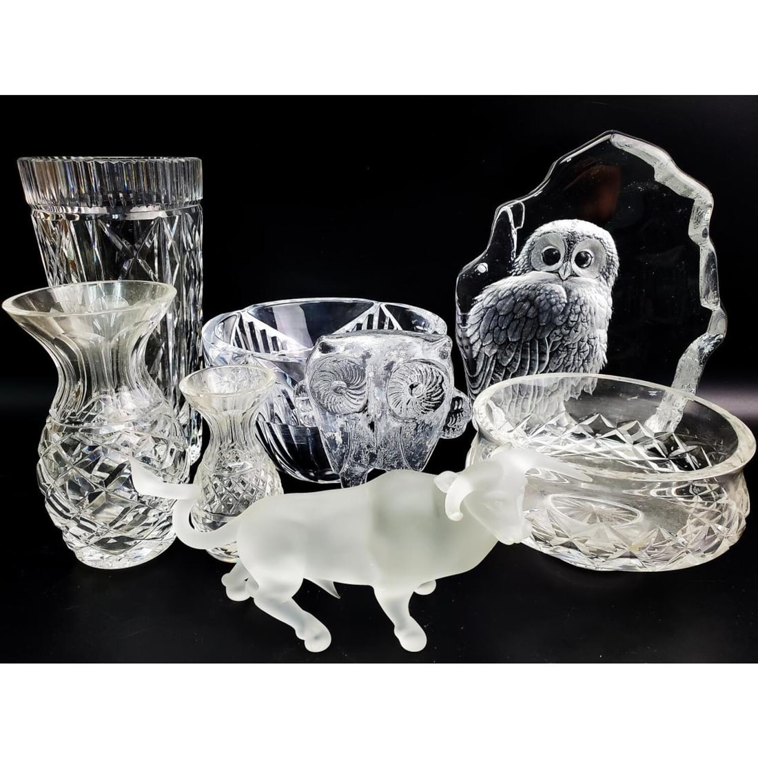 Lot of  Various Glass Items Incl. Waterford Vases (1 of 9)
