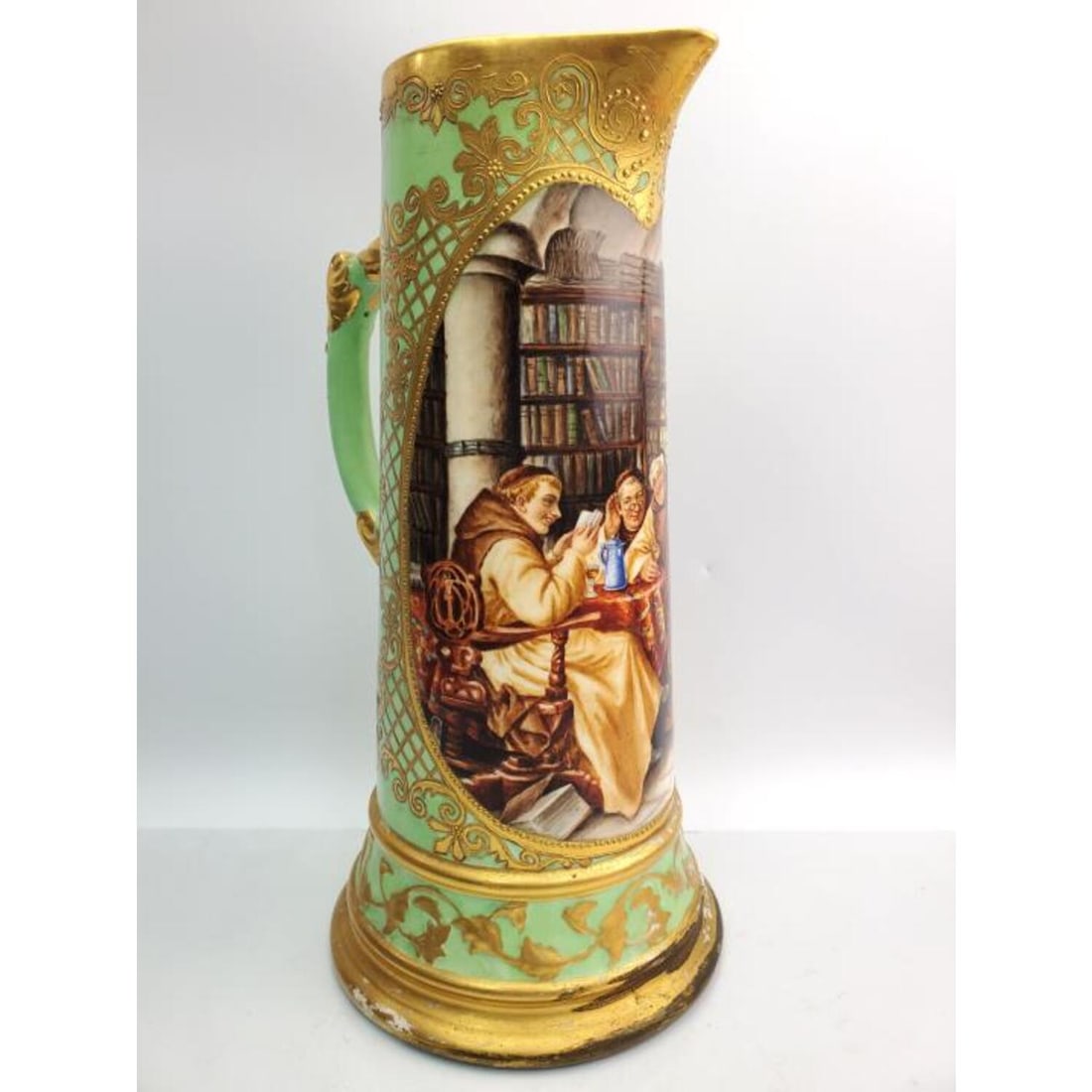 Large Figural Continental Porcelain Ewer (1 of 6)