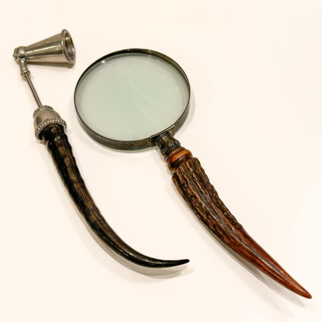 Silver Mounted Magnifying Glass w/ Horn Handle (1 of 9)