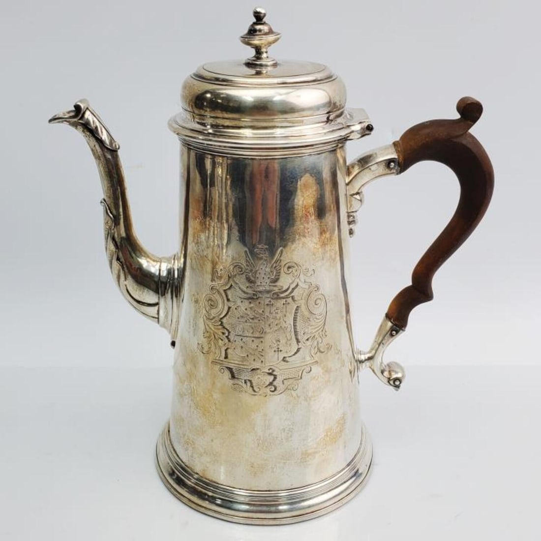 English George III Sterling Silver Coffee Pot 1738 (1 of 5)