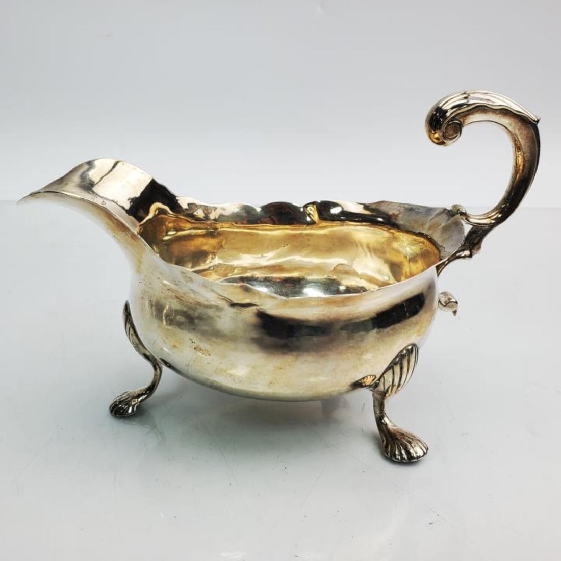 English George III Sterling Silver Gravy Boat 1756 (1 of 5)