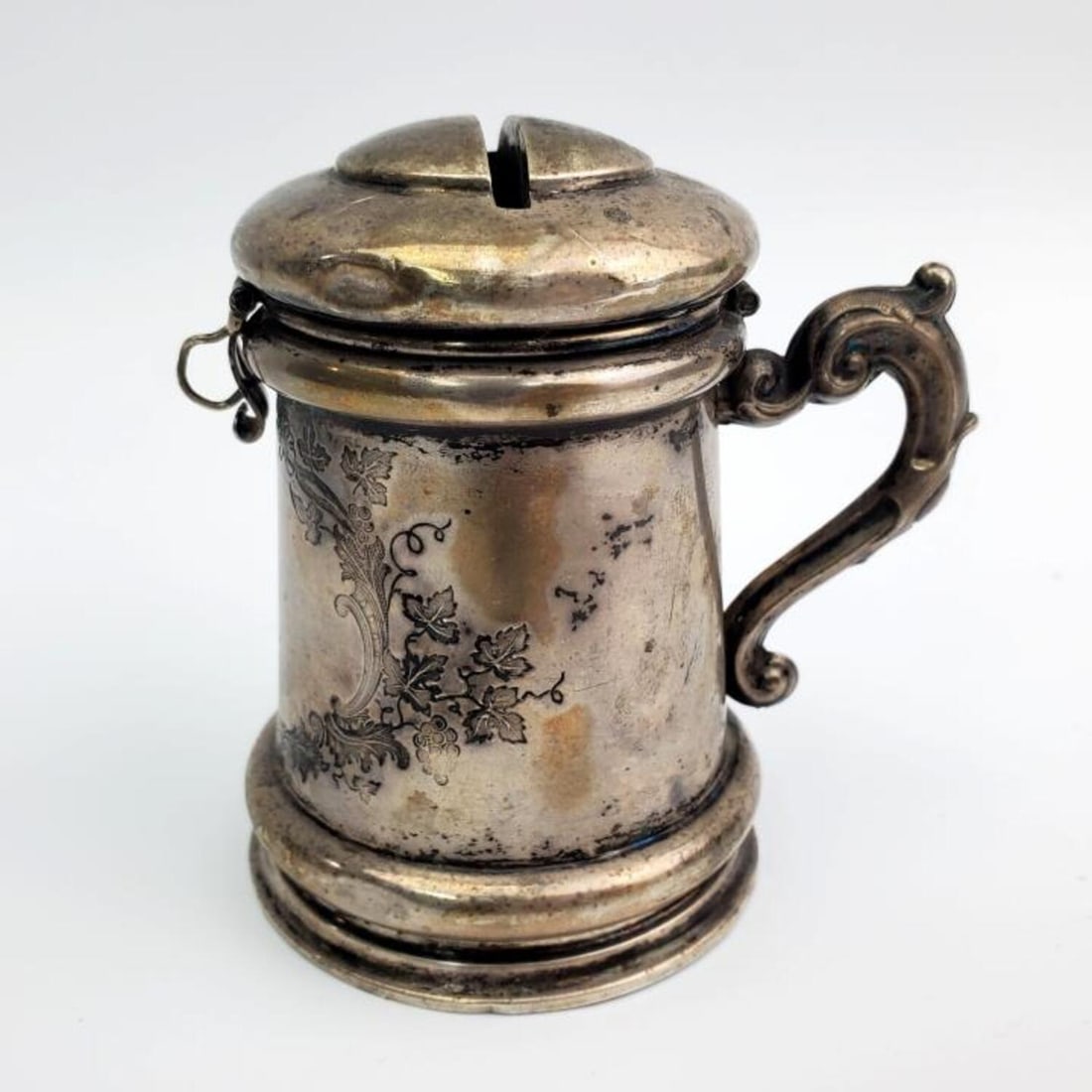 Early Judaica Sterling Silver Tzedakah Box (1 of 4)