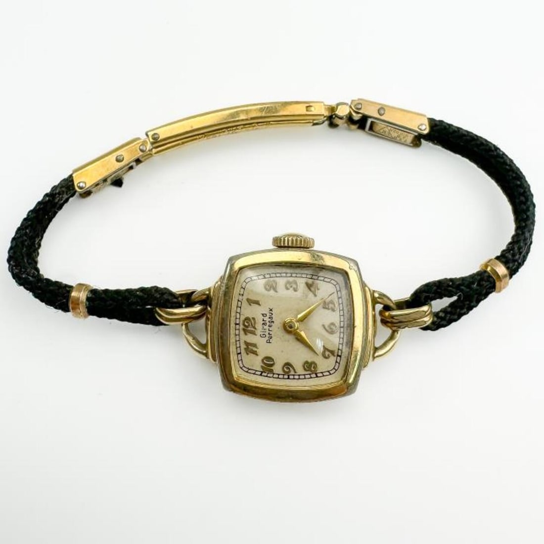 Vintage Girard Perregaux 10K Gold Filled Watch: Vintage Girard Perregaux 10K Gold Filled Mechanical Ladies Watch. Condition: Generally Good, However, We Do Not Guarantee the Workability of Used Watches. Dimensions: Face-0.75" x 0.75". Provenance: F