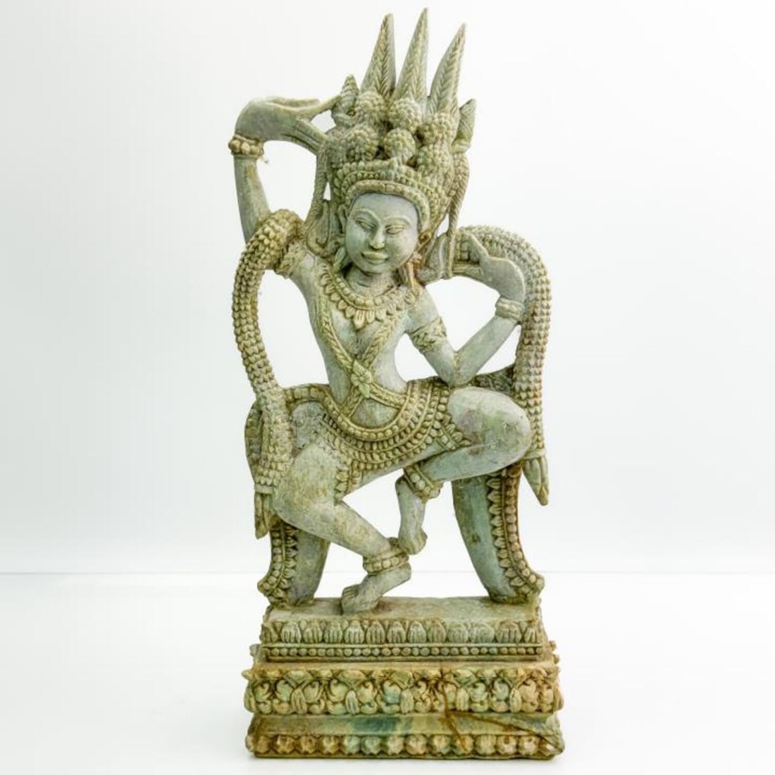 Old Asian Soap Stone Statue of Apsara (1 of 8)