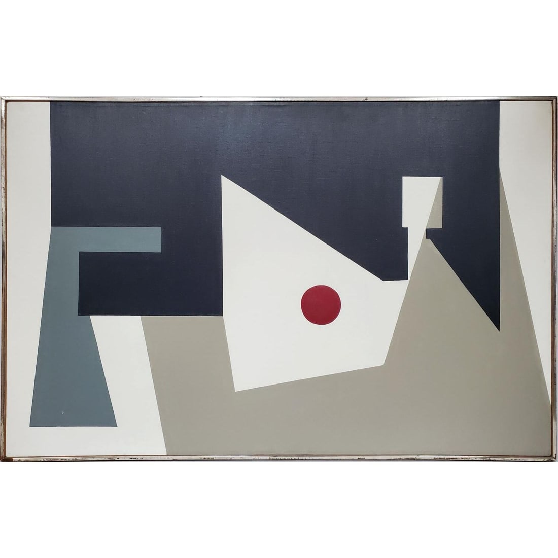 Balcomb (John Wesley) Green, American Painting: Balcomb (John Wesley) Green, American (1904-1990) Paining Oil on Canvas w/ Gallery Sticker & Details on the Back. c.1930's. In Original Frame. Condition: Generally Very Good. Dimensions: Sight-30" x 4