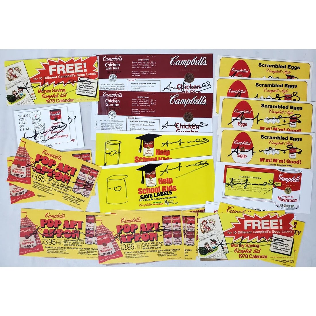 After Andy Warhol 28 Signed Campbell's Soup Items (1 of 6)