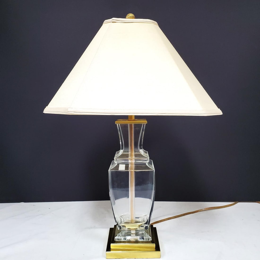 Vintage Style Baccarat Style Glass Table Lamp (1 of 2)