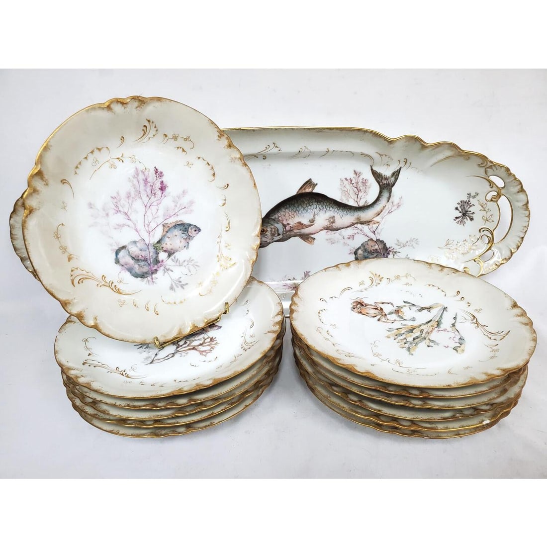 Vintage Limoge France 13 Piece Porcelain Set (1 of 5)