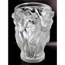 Lalique France "Bacchantes" Large Crystal Vase