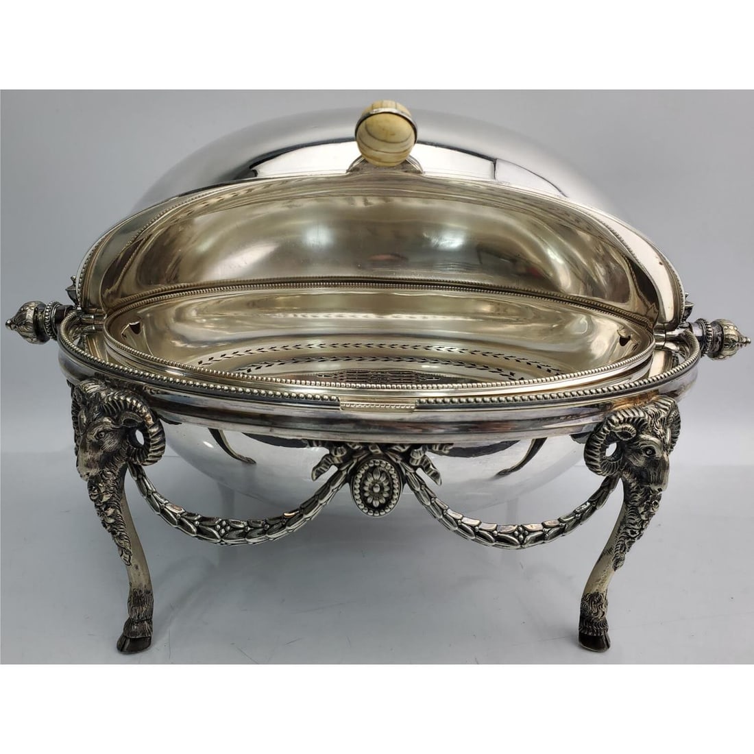 English Silver-Plated Roll-Over Serving Dish (1 of 4)