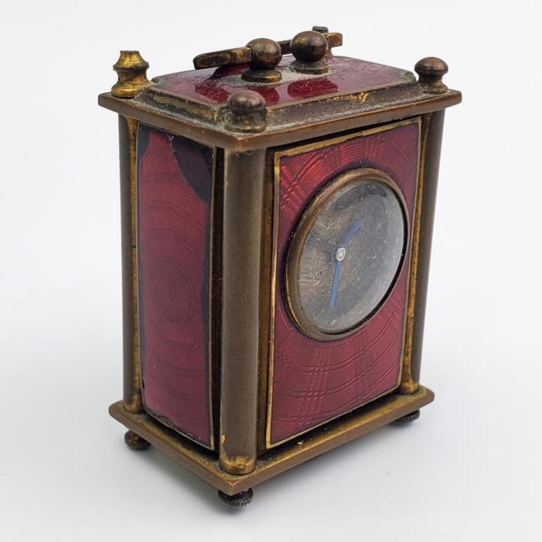 Antique Miniature Enameled Mechanical Clock (1 of 3)