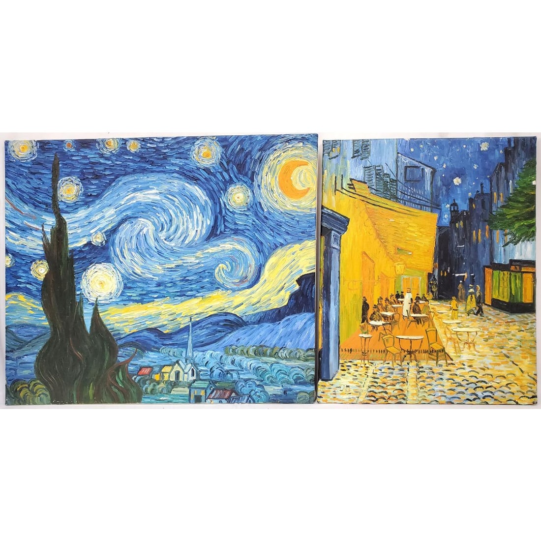 Lot of 2 Paintings, Oil on Canvas (1 of 4)