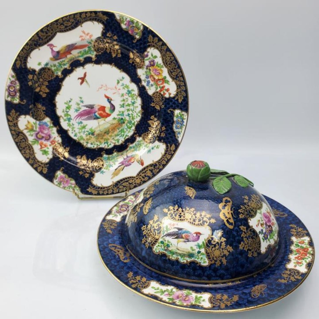 Antique 19th C English 3 Piece Hand Painted Set. (1 of 7)