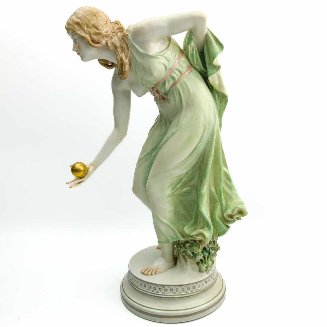 Vintage Meissen Porcelain Figure, Girl w/ a Ball (1 of 8)