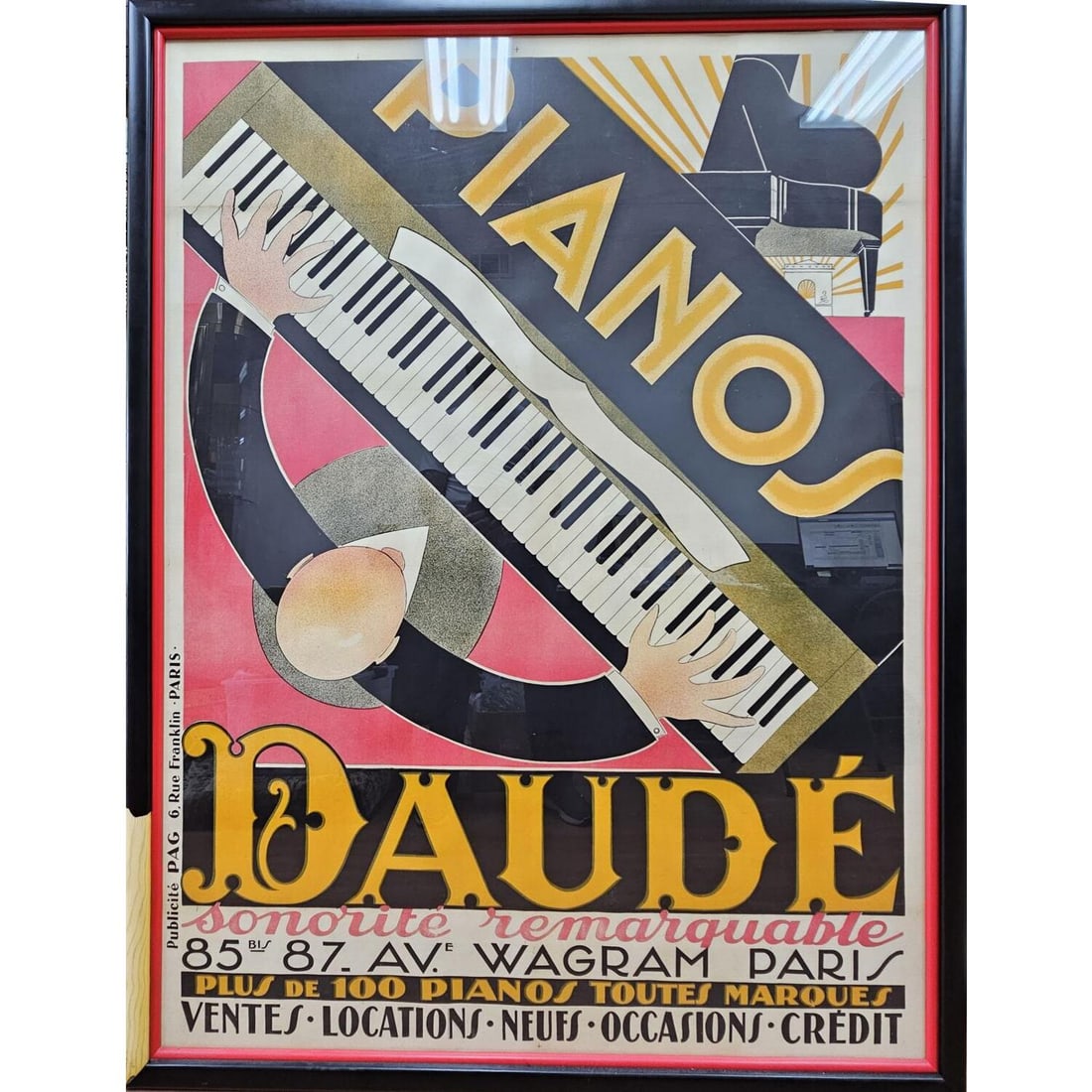 Old Large French Daude Pianos Poster (1 of 6)