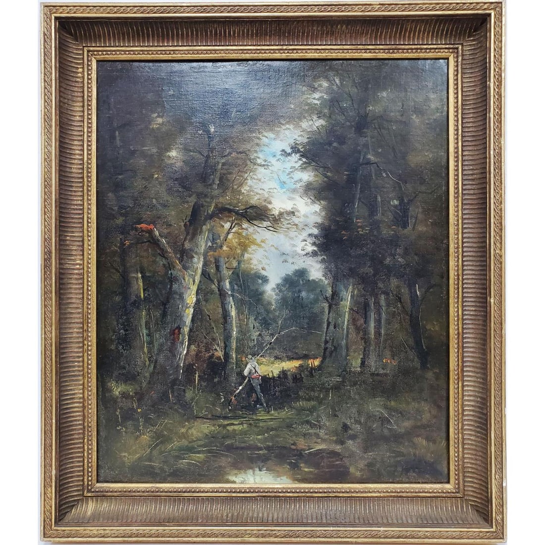 Antique Signed Painting, Oil on Canvas "Landscape" (1 of 6)