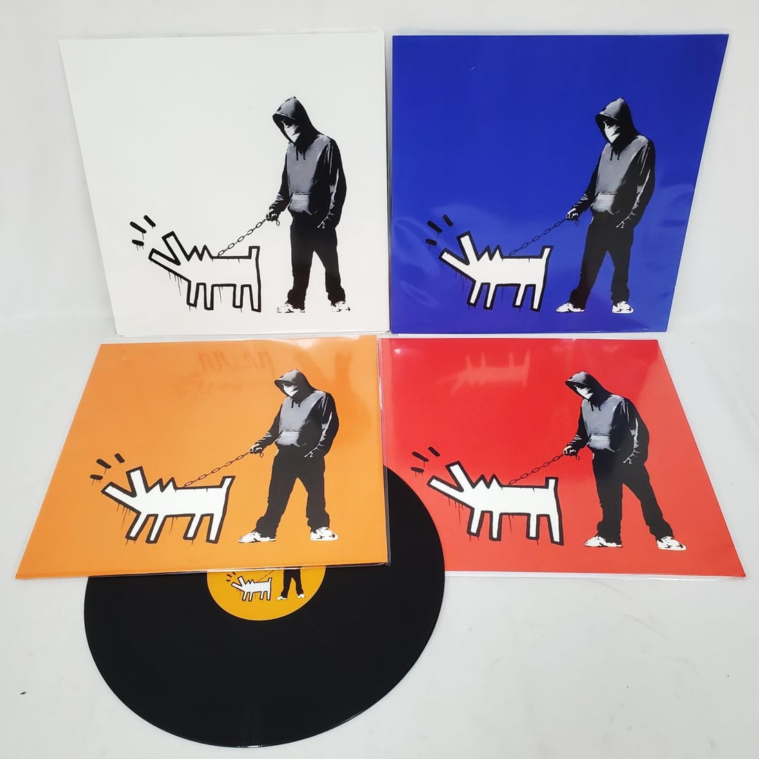 Attributed to Banksy, Set of 4 Vinyl Records (1 of 5)