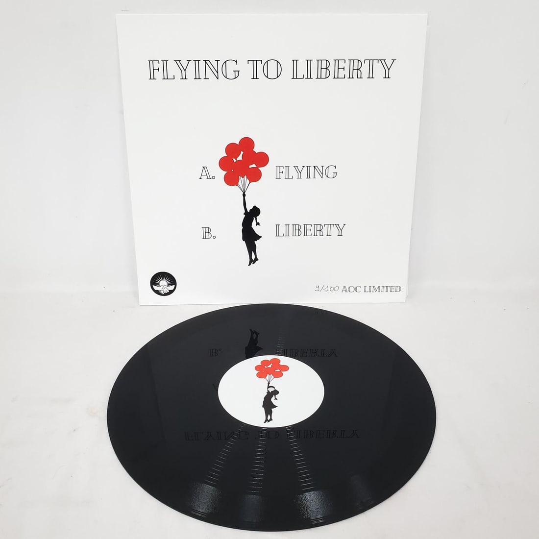 Attrib. to Banksy "Flying to Liberty" Vinyl 9/100 (1 of 3)