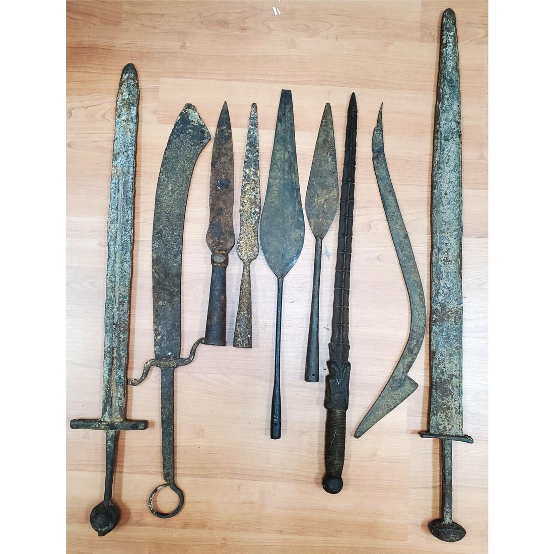 Lot of 9 Probably Antique Swords & Spears (1 of 4)