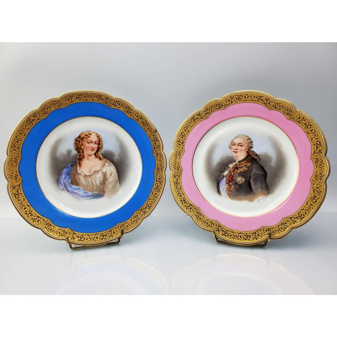 Sevres Chateau de Versailles Pair of Plates (1 of 7)