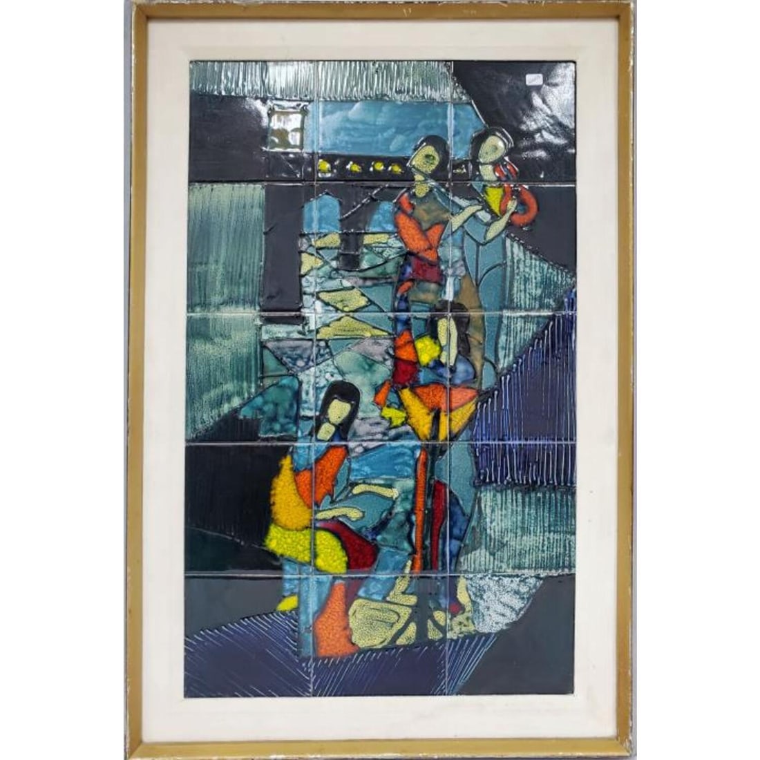 Harris G. Strong, Wisconsin (1920-2006) MCM Large Glazed Tile Artwork (1 of 5)