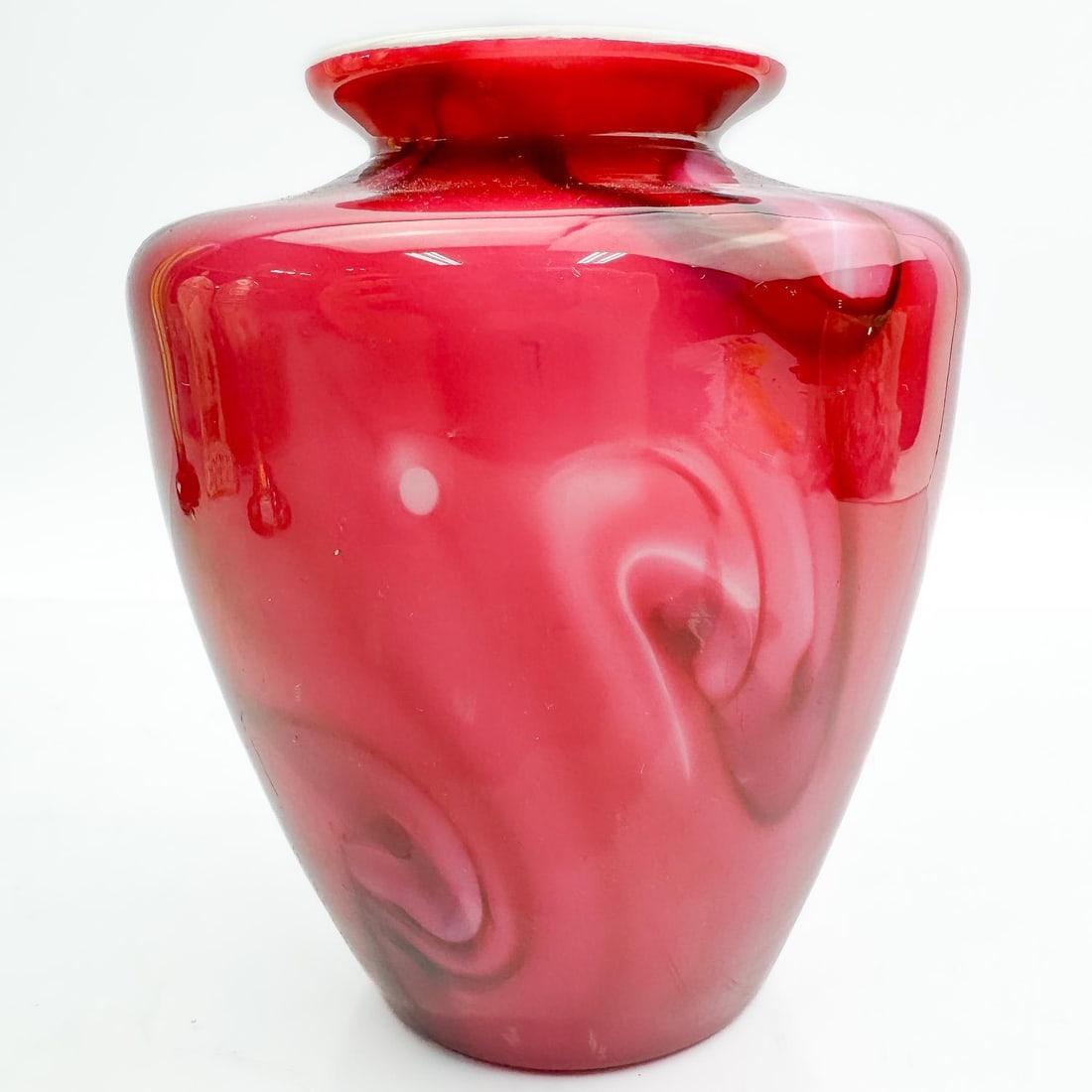 Attributed to Loetz Carnival Art Glass Vase: Attributed to Loetz Carnival Art Glass Vase. Condition: Excellent. Dimensions: H-5.75" x Dia-5". Provenance: From a Long Island, NY Home. Please note the absence of a Condition Report does not imply t