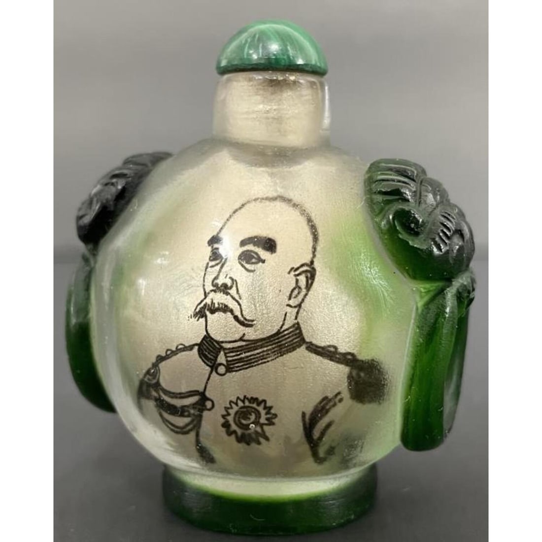 Antique Chinese Reverse Painted Peking Glass Snuff (1 of 2)