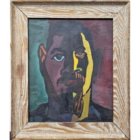 Old Signed H. Leopold Painting Oil on Wood