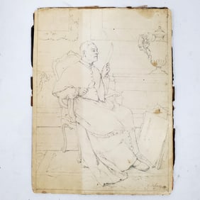 Gustav Holweg Austrian (1855-1890) Pencil on Paper
