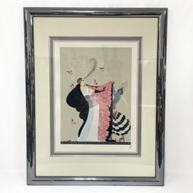 Romain De Tirtoff "Erte" Serigraph "Flowered Cape"
