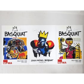 Attrib. to Jean-Michel Basquiat 3 Signed Posters