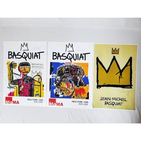 Attrib. to Jean-Michel Basquiat 3 Signed Posters