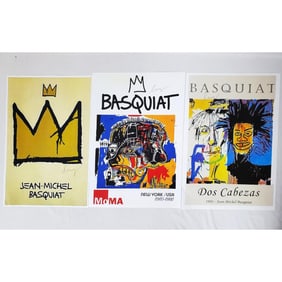 Attrib. to Jean-Michel Basquiat 3 Signed Posters