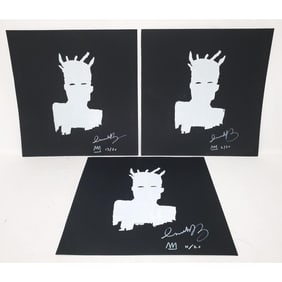 Attrib. to Jean-Michel Basquiat 3 Lithographs