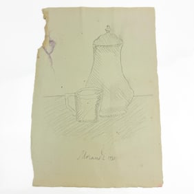 Attributed to Giorgio Morandi, Pencil Drawing