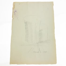 Attributed to Giorgio Morandi, Pencil Drawing