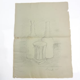 Attributed to Giorgio Morandi, Pencil Drawing