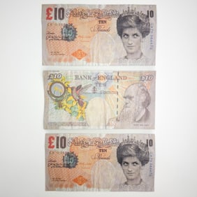 After Banksy Lot of 3 10 Pound Bill Prints