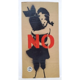After & Attributed to Banksy, Spray Paint Painting