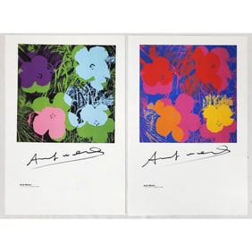 Attributed to Any Warhol 2 Signed Posters