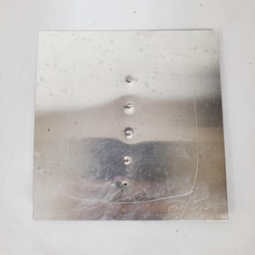 Attributed to Lucio Fontana Aluminum Relief