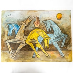Attrib to Maqbool Fida Husain, Indian (1913-2011)