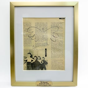 After / Attributed to Pablo Picasso Signed Ink Sketch on Magazine