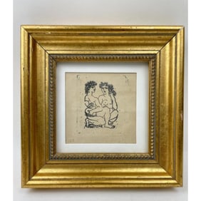 After Picasso Signed Miniature Etching